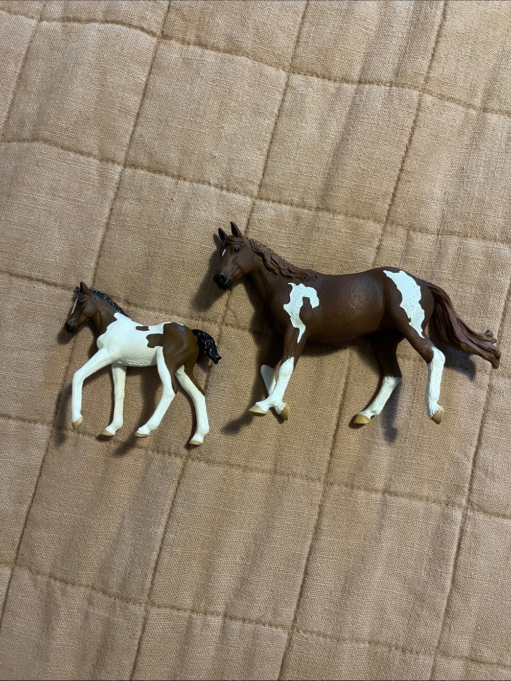 Schleich paint horse mare and colt